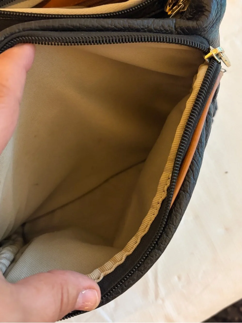 Valentina Black and Brown Shoulder Bag